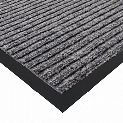 Коврик придверный 90х150 см, СЕРЫЙ, влаго-грязезащитный, 450 г/м2, ребристый, PRIMILA (ПРИМИЛА) EXTRA, 701026
