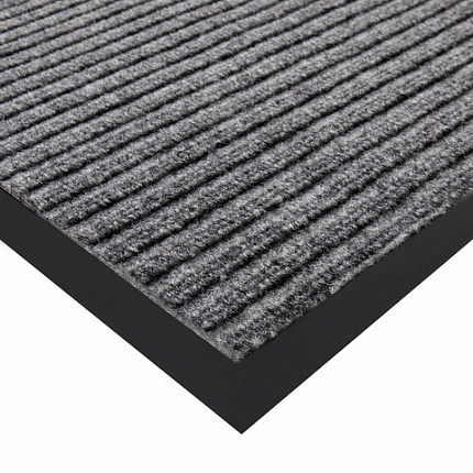 Коврик придверный 90х150 см, СЕРЫЙ, влаго-грязезащитный, 450 г/м2, ребристый, PRIMILA (ПРИМИЛА) EXTRA, 701026
