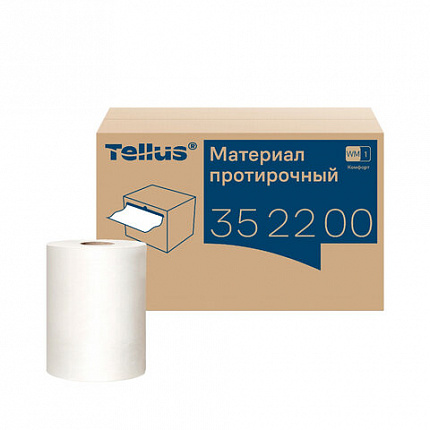 Протирочный нетканый материал Tellus/TORK Advanced, 266 листов в рулоне, 39,5х27,6 см, белый, 352200