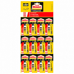 Клей моментальный Супер МОМЕНТ, 3 г, отрывная мультикарта, 608976