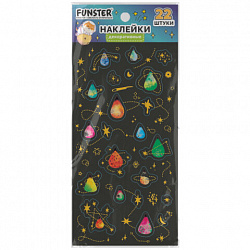 Наклейки декоративные "Black edition", 17,5х9 см, ассорти 6 видов, FUNSTER (ФАНСТЕР), 666100