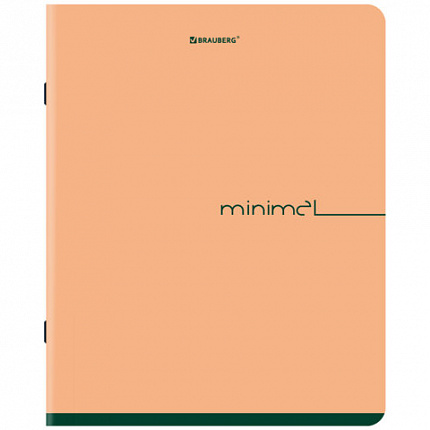 Тетрадь А5, 48 л., BRAUBERG, скоба, клетка, SoftTouch, "Минимал_Цвет", (микс в спайке), 405329