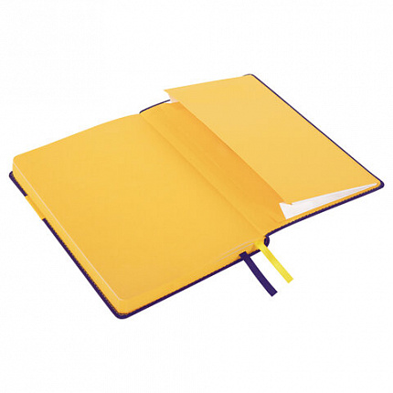 Ежедневник недатированный А5 (138х213 мм), BRAUBERG "AIM", под кожу, 136 л., фиолетовый, 113424