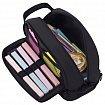 Пенал-органайзер HEIKKI (ХЕЙКИ) с ручкой, значки, 2 отделения, откидная планка, 22x13х10 см, черный, 273599