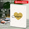 Фотоальбом BRAUBERG "Golden heart" на 36 фото 10х15 см, мягкая обложка, 391433