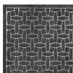 Коврик придверный 60х90 см, СЕРЫЙ, грязезащитный, 430 г/м2, фактурный рисунок АЛМАЗ, ЛЮБАША, 701055