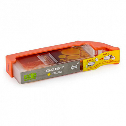 Картридж струйный CACTUS (CS-CLI451Y) для CANON Pixma iP7240, желтый