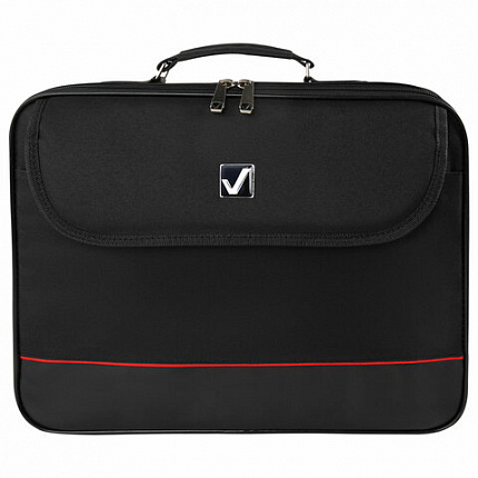 Сумка-портфель BRAUBERG с отделением для ноутбука 13-14", "Profi", откидная крышка, черная, 37х28х7 см, 240440