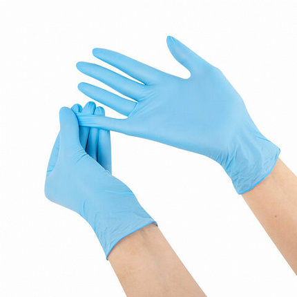 Перчатки нитриловые смотровые SFM Supersoft, Германия, 100 пар (200 штук), размер 8-9, L (большой)