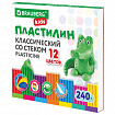 Пластилин классический BRAUBERG KIDS, 12 цветов, 240 г, стек, ВЫСШЕЕ КАЧЕСТВО, 106436