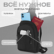 Рюкзак однолямочный HEIKKI PROMPT (ХЕЙКИ), 2 отделения, черный, 30х16х6 см, 273926