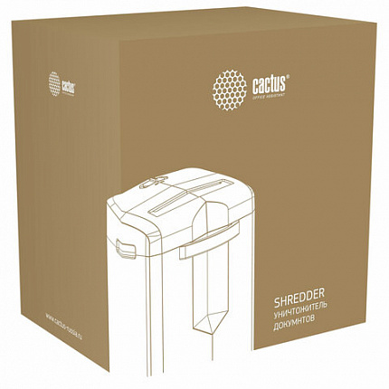 Уничтожитель (шредер) CACTUS CS-SH-15-20-4X35, 4 уровень секретности, фрагменты 4х35 мм, 15 листов, 20 л, CS-SH-15-204X35