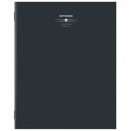 Тетрадь А5, 40 л., STAFF, скоба, клетка, офсет №2 ЭКОНОМ, обложка картон, ТЕМНАЯ, 405622