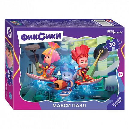 Пазл картонный 30 элементов, "МАКСИ-ПАЗЛЫ", АССОРТИ, поле 27х18 см