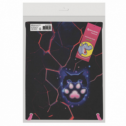 Мешок для обуви BRAUBERG PREMIUM, карман, подкладка, светоотражайка, 43х33 см, "Pink lava", 273441