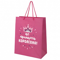 Пакет подарочный (1 штука) 26х13х32 см (L), "For Girl", ассорти, крафт, ЗОЛОТАЯ СКАЗКА, 700815