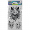 Наклейки-тату переводные "Разные", 20,5х10 см, ассорти 12 видов, FUNSTER (ФАНСТЕР), 666102