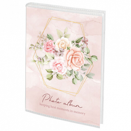 Фотоальбом BRAUBERG "Watercolor flowers" на 36 фото 10х15 см, мягкая обложка, 391431