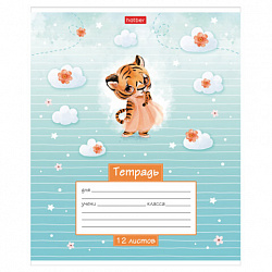 Тетрадь 12 л., HATBER линия, обложка картон, "Маленькие мечтатели" (микс в спайке), 086149, 12Т5В2