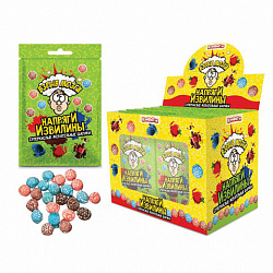 Конфеты ВЗРЫВ МОЗГА супер кислые "Напряги извилины", жевательные шарики, 12 г, КОНФИТОЙ, КТ94995