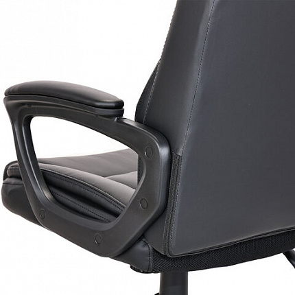 Кресло BRABIX "Forex EX-529", экокожа, разборное пятилучие, черное, 532980