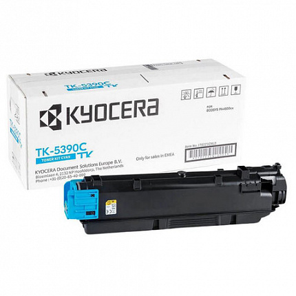 Тонер-картридж KYOCERA (TK-5390C) ECOSYS PA4500cx, голубой, ресурс 13000 страниц, оригинальный, 1T02Z1CNL0