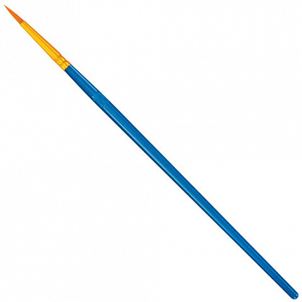 Кисти набор 10 шт., синтетика, синие, № 2/0-8 (Круглые; Овальные; Плоские; Лайнеры), WBZ, 201085