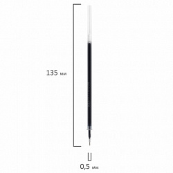 Стержень гелевый STAFF "Basic" GPR-229, 135 мм, СИНИЙ, игольчатый узел 0,5 мм, линия 0,35 мм, 170228