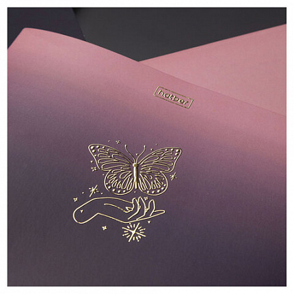 Тетрадь А5 48 л., HATBER, скоба, клетка, матовая ламинация, 3D-фольга, Золотые моменты (микс), 090125, 48Т5лофВ1