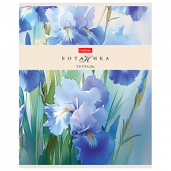 Тетрадь А5, 48 л., HATBER, скоба, клетка, Soft-touch ламинация, "Ботаника" (микс в спайке), 092512, 48Т5лВ1