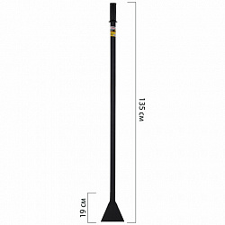Ледоруб-топор шириной 14 см, ВЕС 3,3 кг, металлическая ручка 120 см, D=34 мм, СУПЕРУСИЛЕННЫЙ, черная порошковая окраска, ГРАНДМАСТЕР, 700346