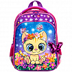 Ранец BRAUBERG QUADRO, 3 отделения, с брелоком, "Charming kitten", 37х28х18 см, 270602