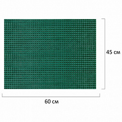 Коврик придверный 45х60 см, ЗЕЛЕНЫЙ пластиковый грязезащитный, толщина 10 мм, "ТРАВКА", PRIMILA (ПРИМИЛА), 701065