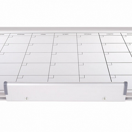 Доска-планинг НА МЕСЯЦ магнитно-маркерная 60х90 см, алюминиевая рамка, BRAUBERG "Extra", 237564