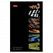 Блокнот А5 80 л., на скобе, картон, клетка, глянцевая ламинация, HATBER, "Animals print", 086090, 80Б5лВ1_31343