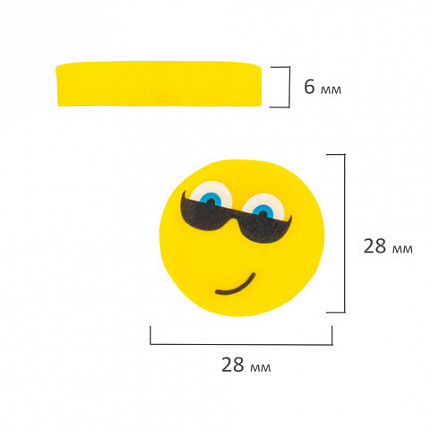 Ластик фигурный ПИФАГОР "Смайлики", 28x28x6 мм, цвет ассорти, 226610