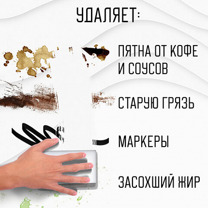 Губка-ластик МЕЛАМИНОВАЯ для удаления пятен, для чистки кухни, уборки, обуви, 9х6х2 см, КОМПЛЕКТ 12 шт., полибэг, LAIMA, 608954