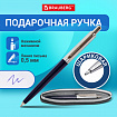 Ручка подарочная шариковая BRAUBERG "Soprano", СИНЯЯ, корпус серебристый с синим, линия письма 0,5 мм, 143484