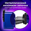 Точилка механическая BRAUBERG "JET", металлический механизм, корпус синий, 229570