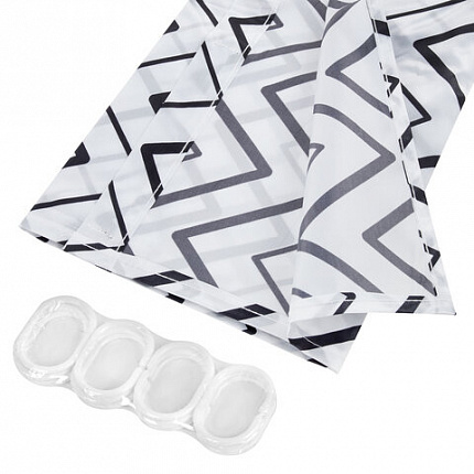 Шторка для ванной ПОЛИЭСТЕР, 180х180 см, кольца в комплекте, УЗОРЫ, PRIMILA (ПРИМИЛА), 700078