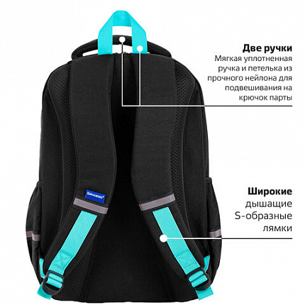 Рюкзак BRAUBERG MOTION, 2 отделения, 3 кармана, "Positive cats", 41х28х17 см, 273114