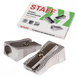Точилка STAFF "Basic" PS-529, металлическая клиновидная, в картонной коробке, 226529
