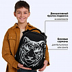 Ранец BRAUBERG SHINY, 2 отделения, с брелоком, "Тигр", СВЕТЯЩИЙСЯ РИСУНОК, 38х28х14 см, 270698