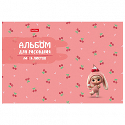 Альбом д/рис. А4 16л., скоба, рельефный картон, HATBER, 205х290мм, Berri-ФрутоНяшки(5, 16А4тВ