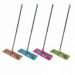 Швабра КОМПЛЕКТ черенок 72-130 см + флаундер + МОП микрофибра (ТИП К), еврорезьба, YORK "Classic", 81080