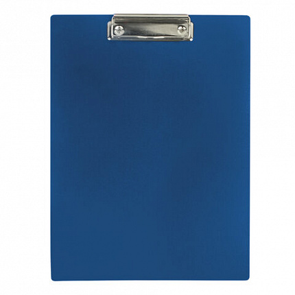 Доска-планшет STAFF с прижимом А4 (315х235 мм), пластик, 1 мм, синяя, 229222