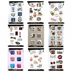 Наклейки объемные эпоксидные на телефон, 6-8 шт. на листе, "СТИЛЬНЫЕ ДИЗАЙНЫ", АССОРТИ, NALEPKING