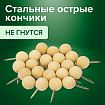 Силовые кнопки-гвоздики BRAUBERG WOOD, деревянные (шарики), 50 штук, 10 мм, 272761