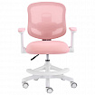 Кресло детское с подставкой для ног BRABIX KIDS "MG-215", сетка/ткань TW, розовое, 533311