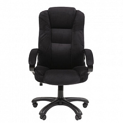 Кресло офисное Chairman CH 600, велюр, черное, 7158676